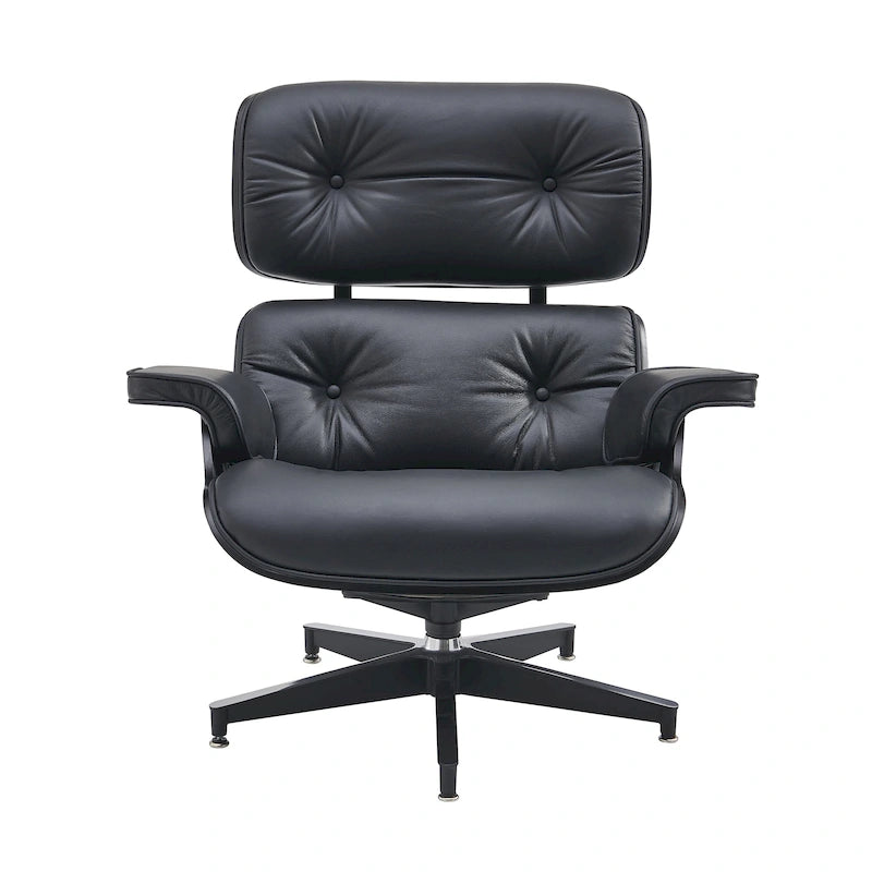 Fauteuil inclinable en cuir de style Mid-Century Modern