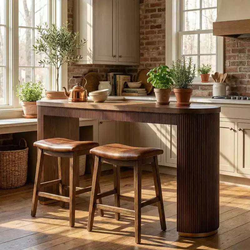 Table à manger cannelée hauteur comptoir Greta Farmhouse Christopher Knight Home