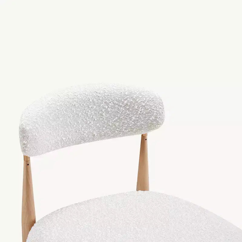 Lot de 4 tabourets de bar sans accoudoirs Boucle, avec pieds en métal imitation grain de bois pour cuisine, salon, restaurant, café - Morden Fort