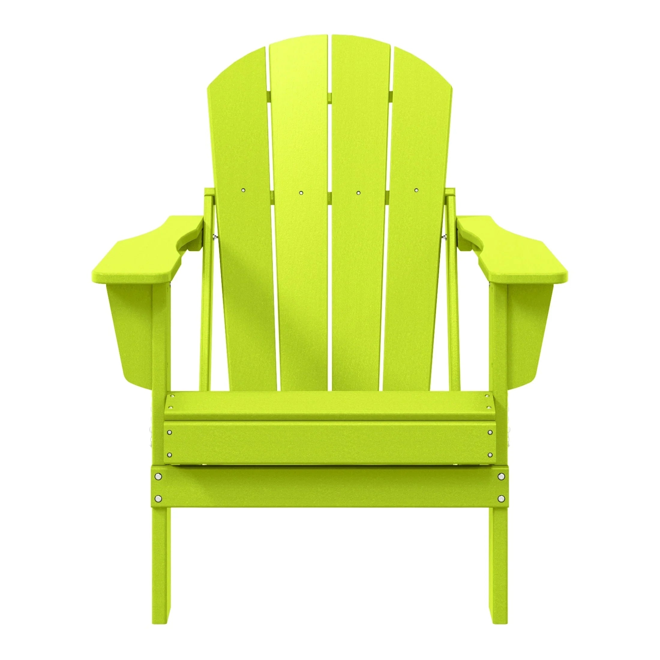 Chaise Adirondack pliante d'extérieur tout temps Polytrends Laguna résistante à la décoloration pour patio