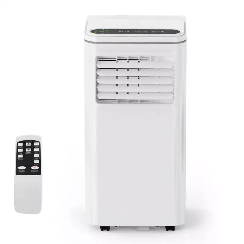 Climatiseur portable 10 000 BTU, Climatiseur de maison avec télécommande pour pièce jusqu'à 42 m², fonctions 3-en-1/minuterie 24h/roulettes