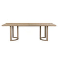 Ethan Dining Table With U-base, Solid Wood and Mdf, 95w