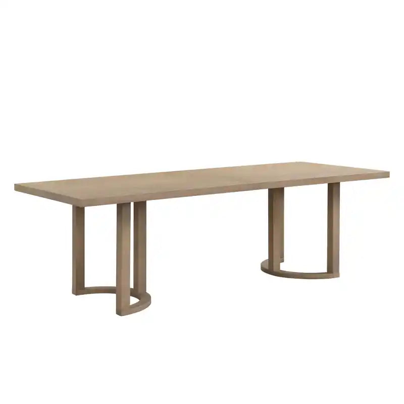 Table à manger avec piètement en U, bois id et MDF, 95l