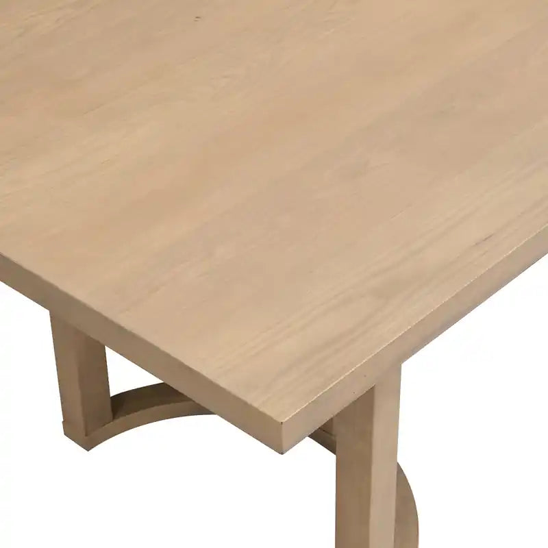 Table à manger avec piètement en U, bois id et MDF, 95l