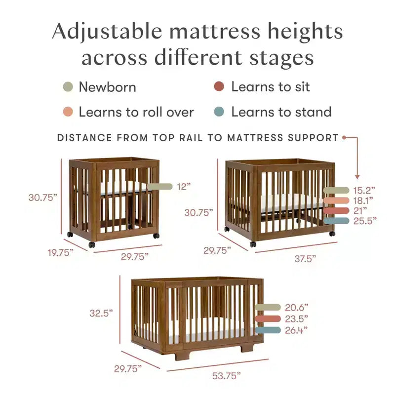 Lit de bébé convertible 8-en-1 Yuzu de Babyletto avec kits de conversion toutes étapes