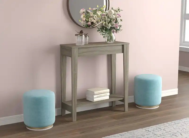 Table conique 31" avec 1 étagère - Taupe foncé