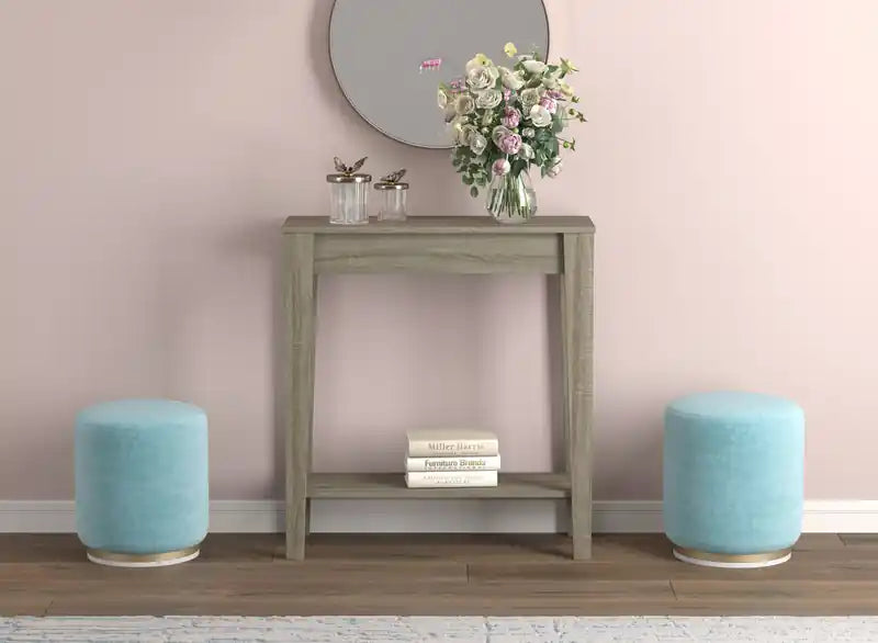 Table conique 31" avec 1 étagère - Taupe foncé