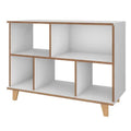 Manhattan Comfort Minetta 5-Shelf Mid-Century Low Bookcase