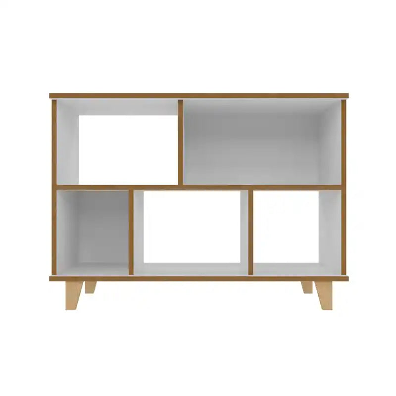 Bibliothèque basse Minetta à 5 étagères de style Mid-Century