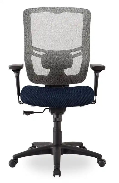 26.4 Chaise de bureau - Bleu marine avec dossier en maille