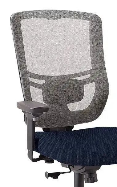 26.4 Chaise de bureau - Bleu marine avec dossier en maille