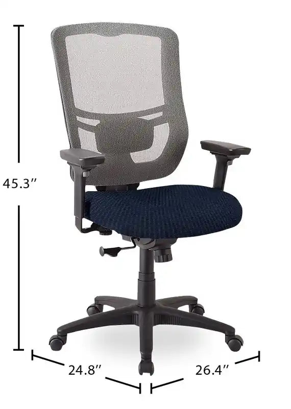 26.4 Chaise de bureau - Bleu marine avec dossier en maille