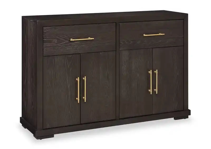 Emery Dining Server with Drawers, Storage & Built-In Wine Racks, 60W