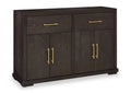 Emery Dining Server with Drawers, Storage & Built-In Wine Racks, 60W