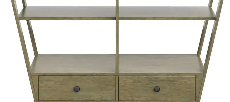 56 Table basse traditionnelle en bois clair avec plateau en verre, tiroir de rangement et étagère