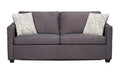 Made in Canada Everlee 76.5 Microsuede Queen-Size Sofa Bed with Memory Foam and Two Accent Pillows