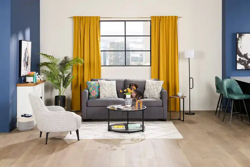 Canapé-lit en microsuède 76,5 po grand format, fabriqué au Canada, avec mousse viscoélastique et deux coussins décoratifs