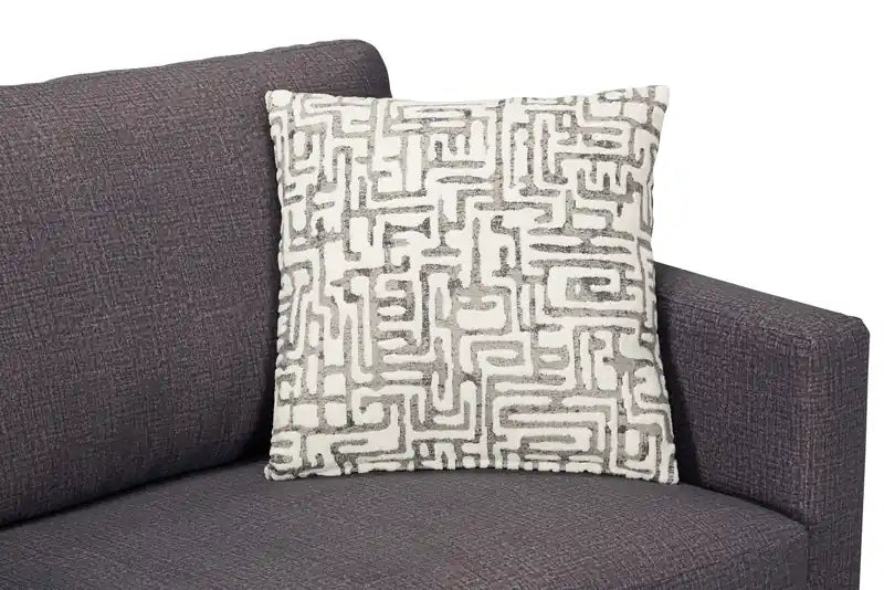 Canapé-lit en microsuède 76,5 po grand format, fabriqué au Canada, avec mousse viscoélastique et deux coussins décoratifs