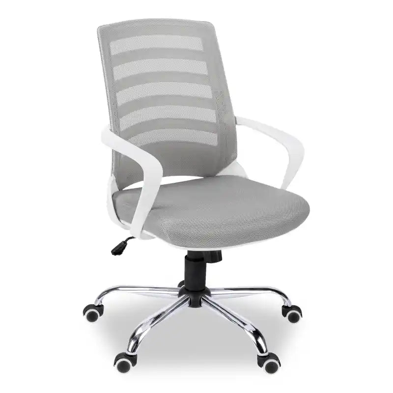 Felton 24 Office Chair - White with Grey Mesh