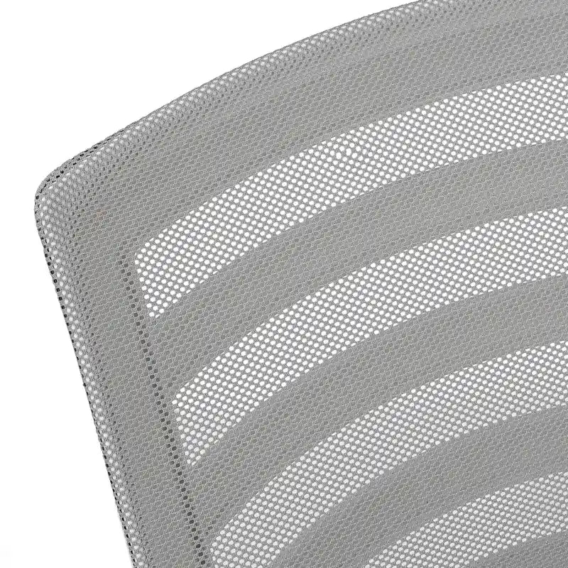 Chaise de bureau 24 - Blanche avec maille grise
