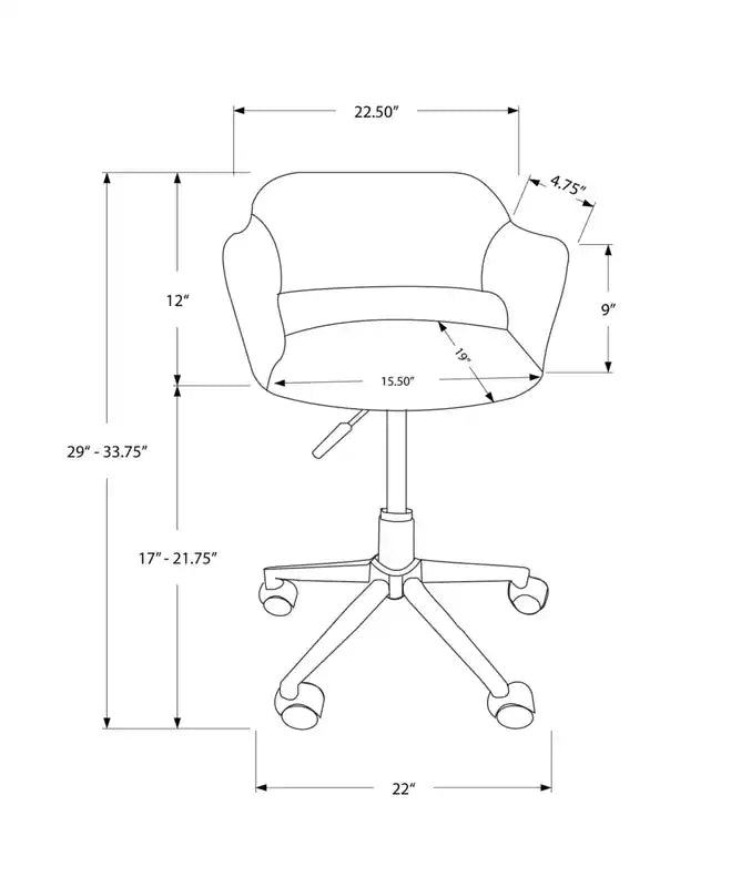 Chaise de bureau Graeme 22.5