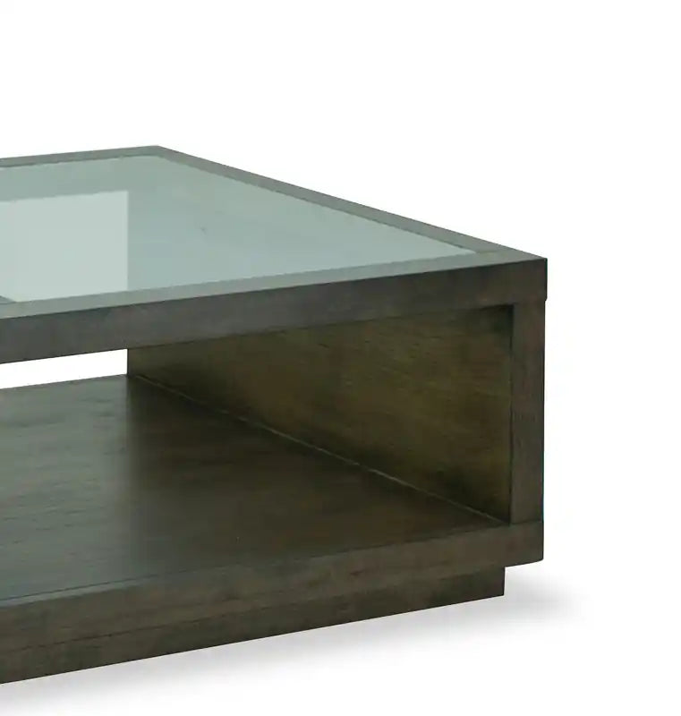 Table basse en bois id 52 moderne avec rangement et roulettes - Marron Homestead