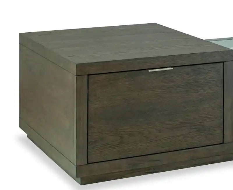 Table basse en bois id 52 moderne avec rangement et roulettes - Marron Homestead