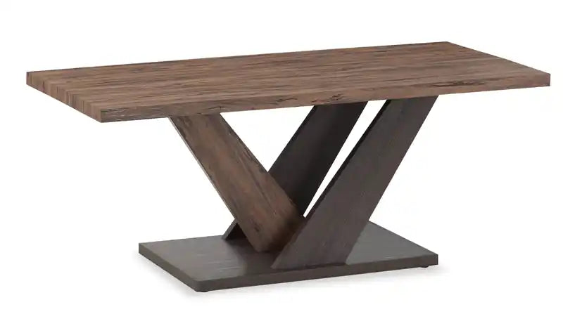 Kinsley 43.3 Modern Coffee Table - Dark Brown Wood