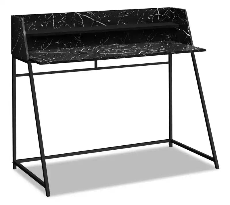 Lawson 47.25 Office Desk - Black Marble-Look