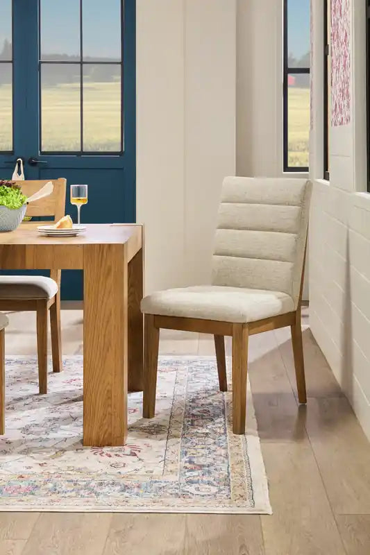 Chaise de salle à manger Lotus en tissu de polyester