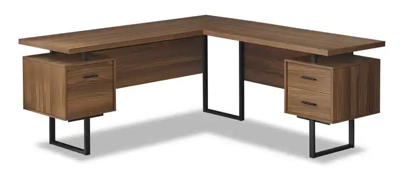 Marnie Reversible 71 L-Shaped Corner Office Desk with 3-Drawers
