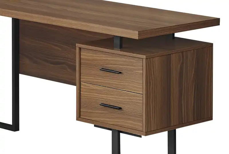 Bureau d'angle réversible en L de 71 po avec 3 tiroirs