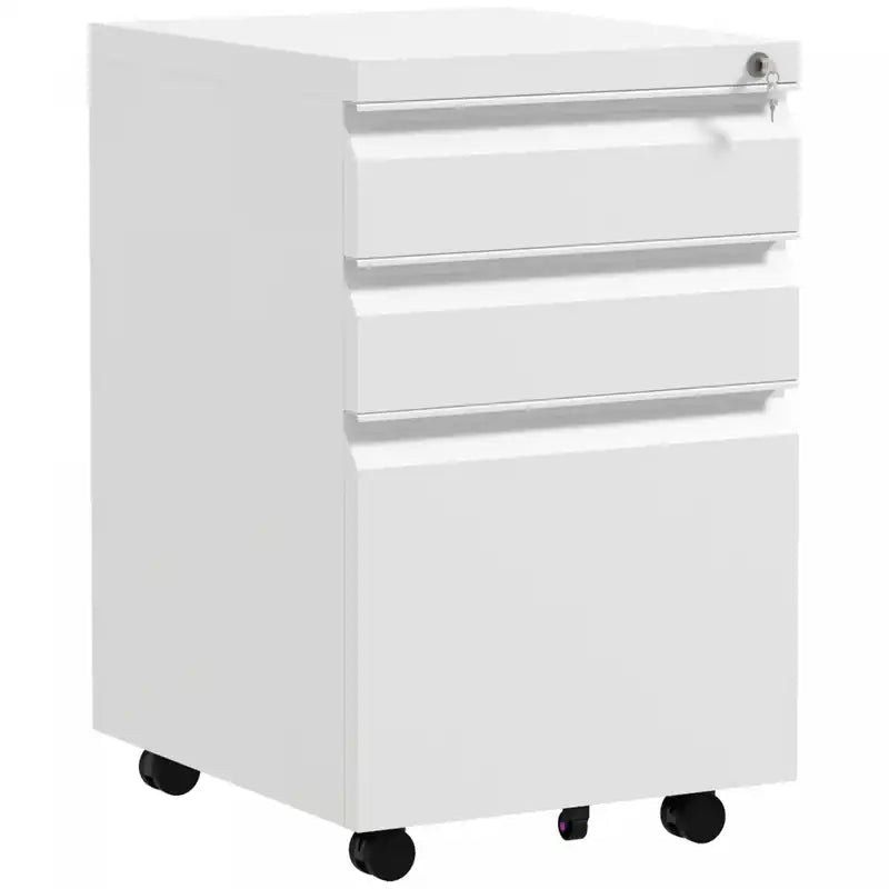 Vinsetto 3-drawer Vertical Filing Cabinet For Letter A4 Legal Size