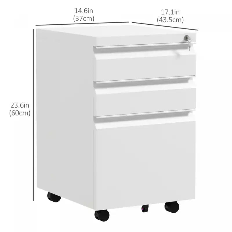 Classeur vertical 3 tiroirs pour documents de format lettre, A4 et légal