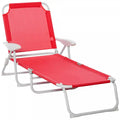 Outsunny Outdoor Lounge Chair With 4-level Adjustable Backrest