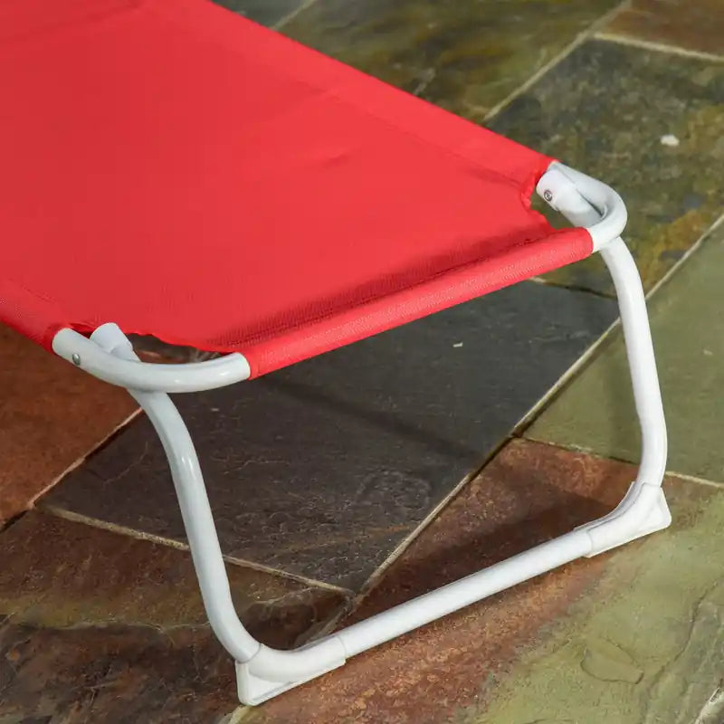 Chaise longue d'extérieur avec dossier réglable sur 4 niveaux