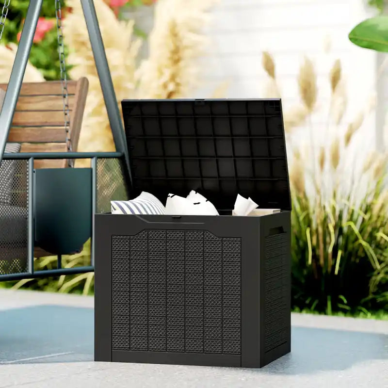 Coffre de terrasse extérieur de 106 litres, étanche et résistant aux UV
