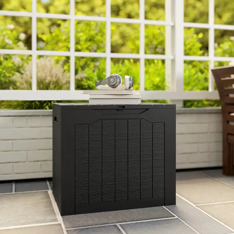 Coffre de terrasse extérieur de 106 litres, étanche et résistant aux UV