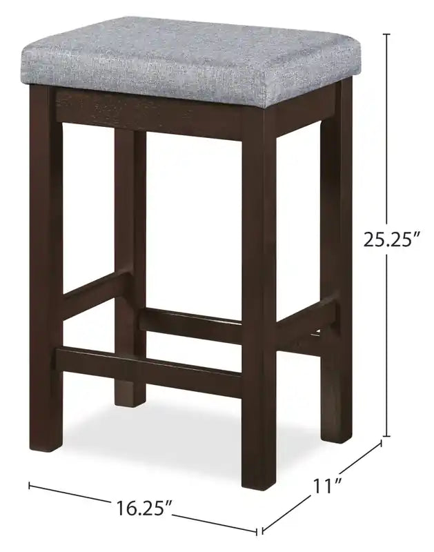 60'' Ensemble Dînette Moderne avec 3 Tabourets Hauteur Comptoir et Ports USB
