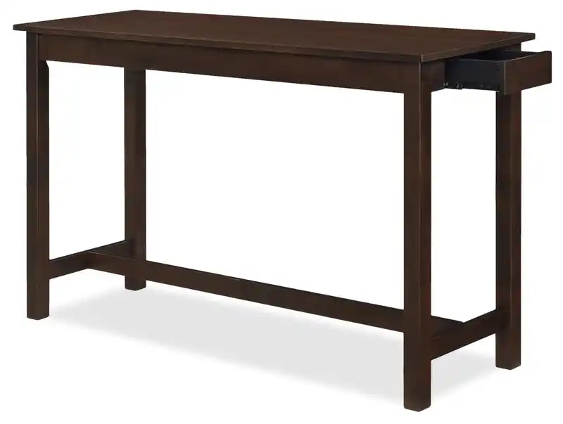 60'' Ensemble Dînette Moderne avec 3 Tabourets Hauteur Comptoir et Ports USB