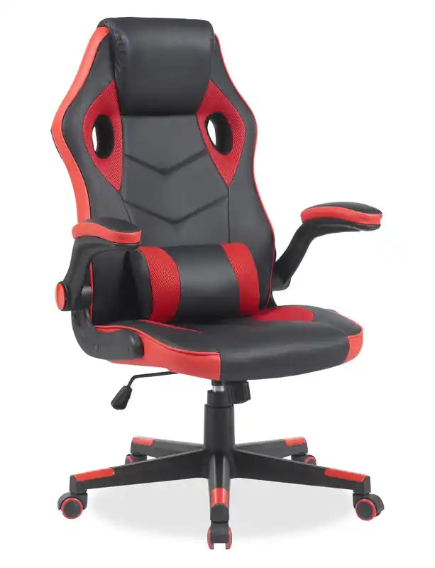 Phoenix 26.7 Ergonomic Gaming Chair with Lumbar Cushion - Black & Red