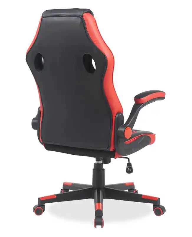 Fauteuil de gaming ergonomique 26.7 avec coussin lombaire - Noir et Rouge