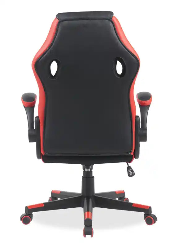 Fauteuil de gaming ergonomique 26.7 avec coussin lombaire - Noir et Rouge
