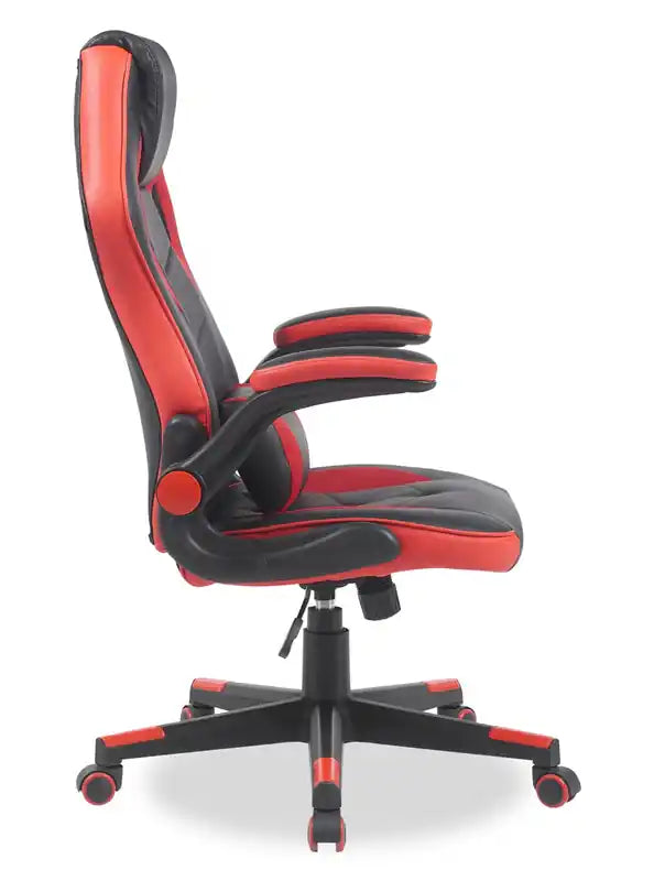 Fauteuil de gaming ergonomique 26.7 avec coussin lombaire - Noir et Rouge