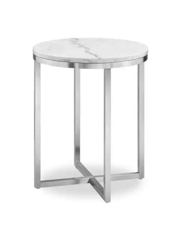 Sampson 20 Modern Round Marble End Table