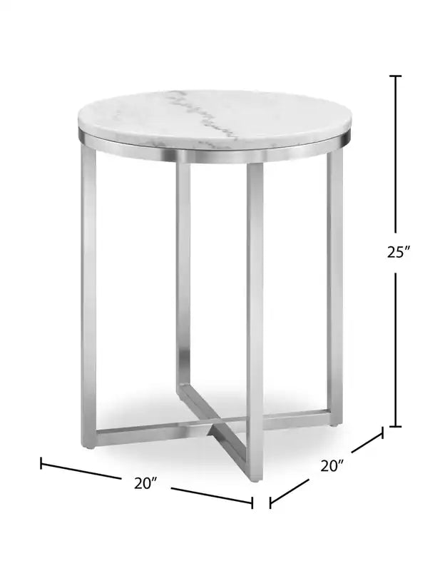 Table d'appoint ronde moderne en marbre Sampson 20