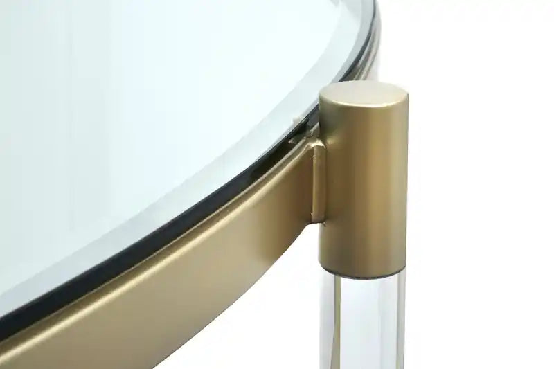 48 table console moderne plateau en verre - platine avec métal et acrylique