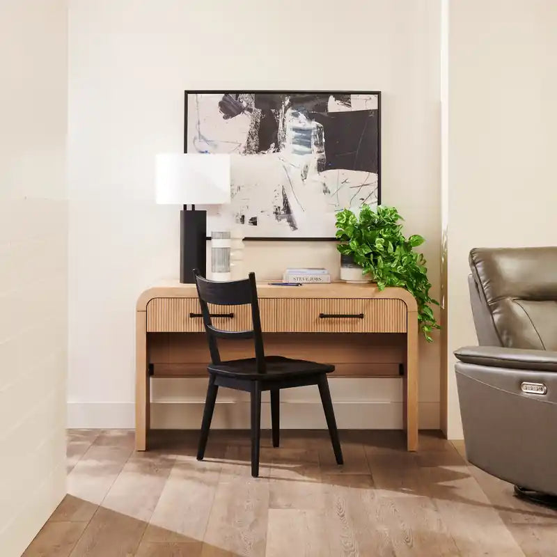 . Chaise de salle à manger avec dossier échelle incurvé