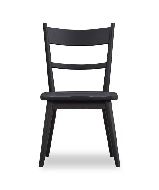 . Chaise de salle à manger avec dossier échelle incurvé