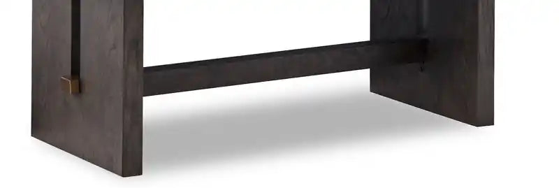 Table basse en bois et marbre Chêne blanc et marron, 52 po